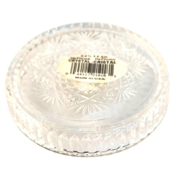 Set Of 4 Crystal Clear Industries Essex Pattern 24% Lead Crystal Coasters Made I - Picture 6 of 7